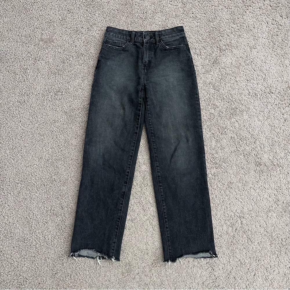 So High-Rise Straight Leg Washed Black Jeans Womens Juniors 3/26W